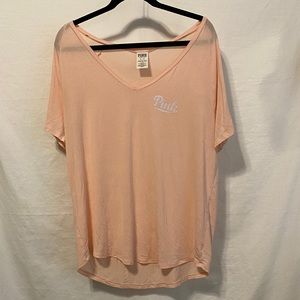 Pink modal oversized lounge tee